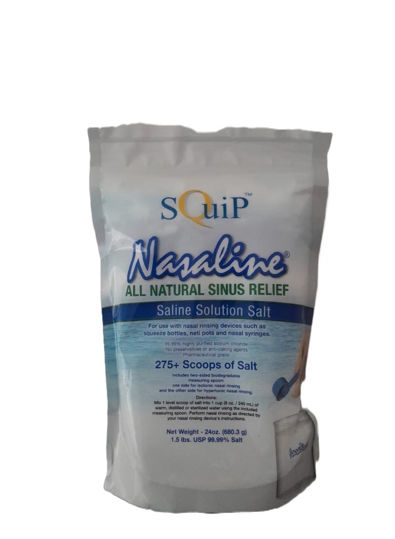 Nasopure Nasal Wash, Refill Kit, “The Nicer Neti Pot” Sinus Wash Kit, Comfortable Nasal Rinse 40 Salt Packets (3.75 Grams Each), Nasal Congestion, Cold, Flu, Allergy, Nasal Irrigation System, Lavage